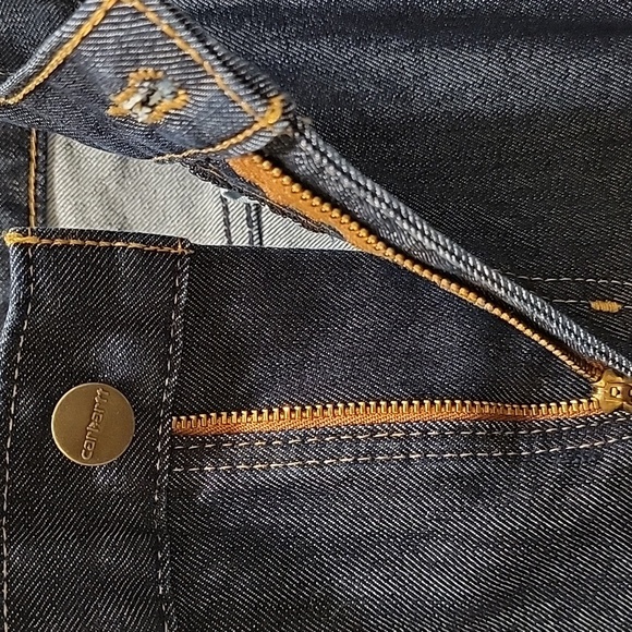 Carhartt Relaxed Fit Dark Blue Denim Jeans Size14 NWT - Picture 8 of 9